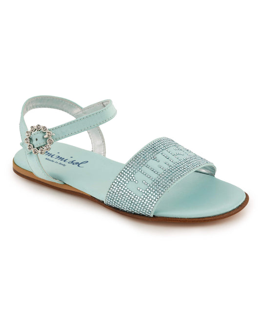 Logo sandal with strap