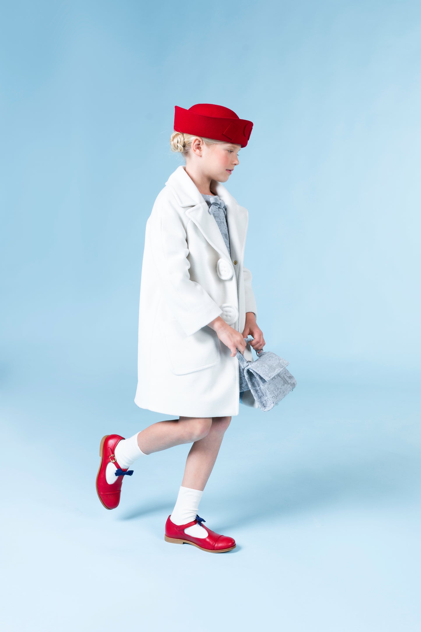 Cappotto panna con maxi bottoni