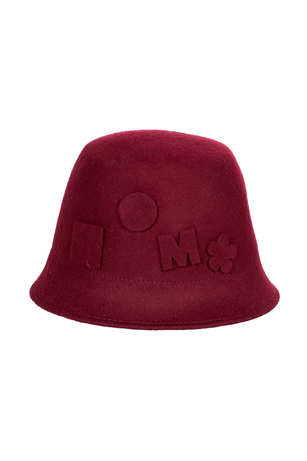 Cappello in feltro con forme geometriche