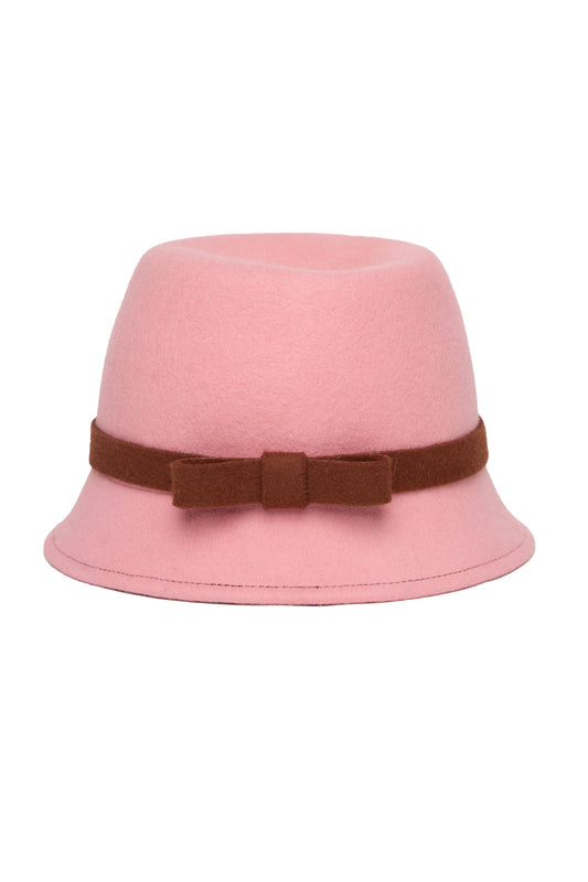 Cappello in feltro con fiocco