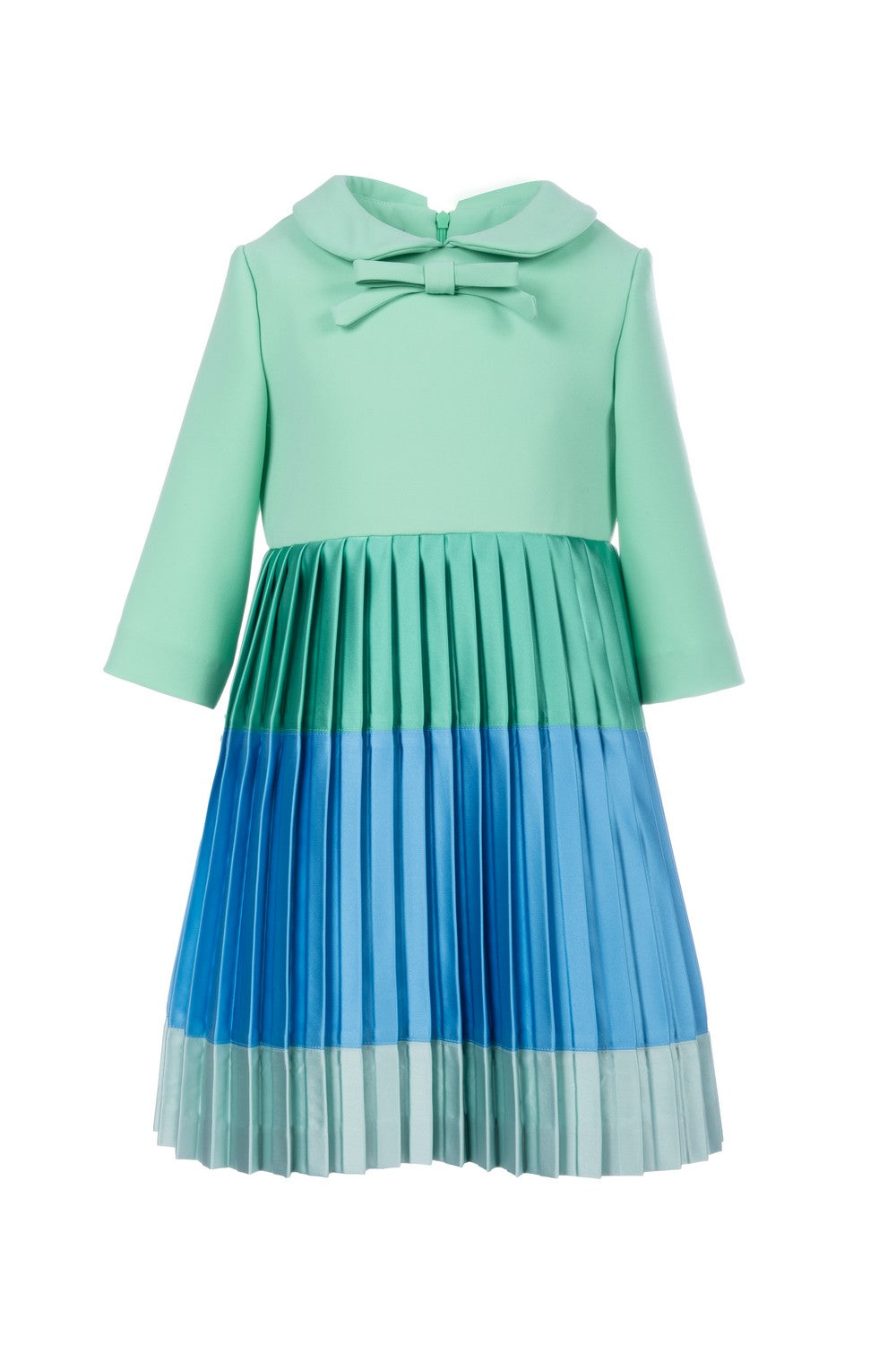 Abito plissettato color block
