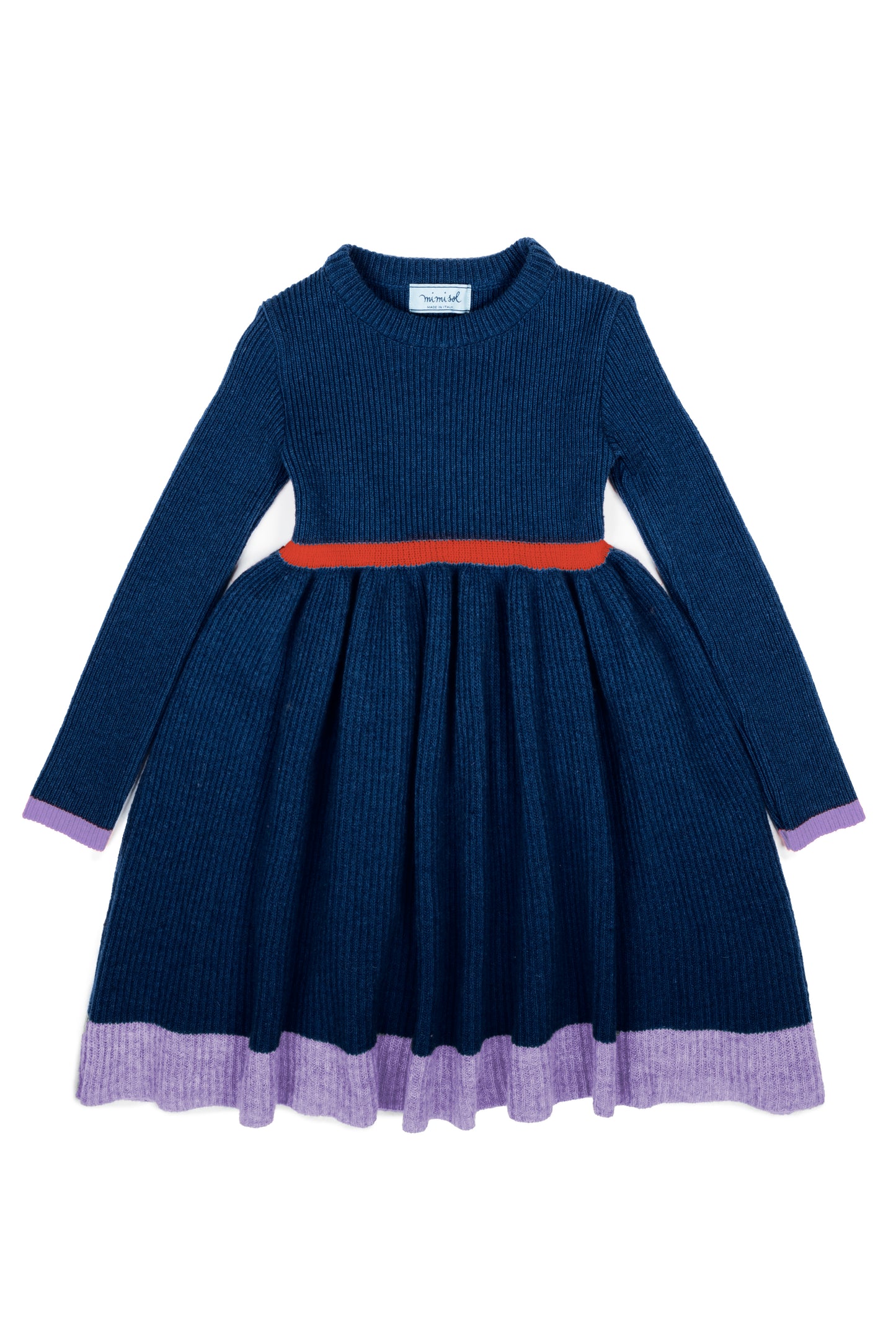 Abito in lana color block