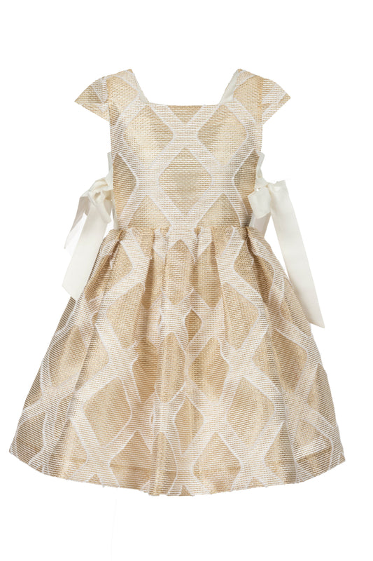 Abito in tessuto jacquard a losanghe