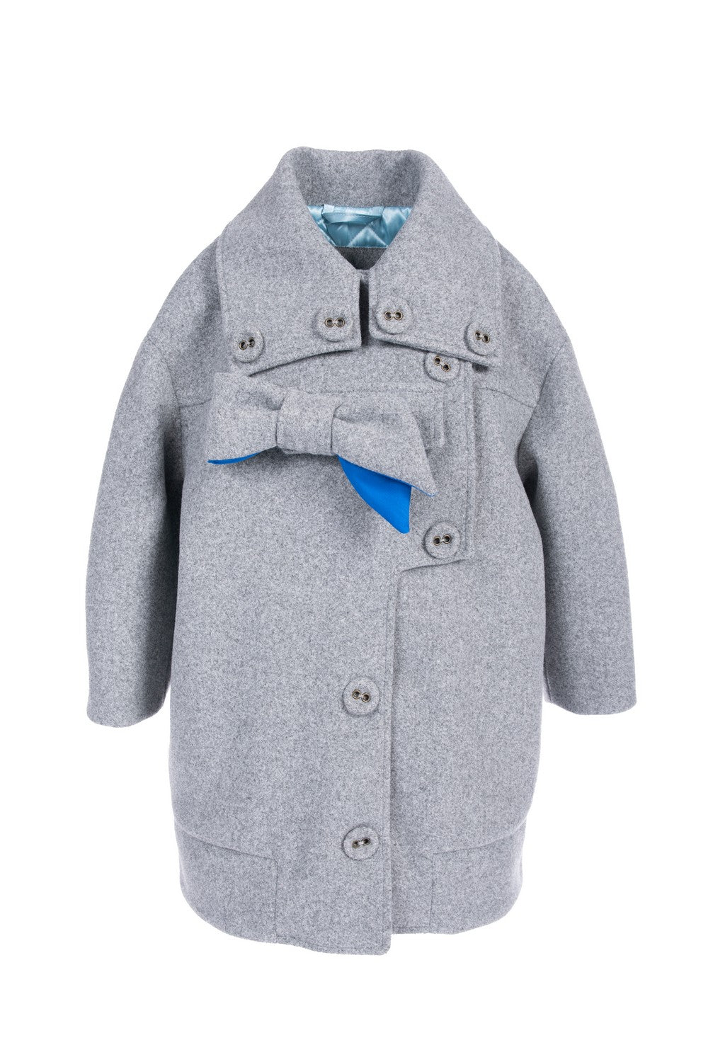 Cappotto in panno con fiocchi