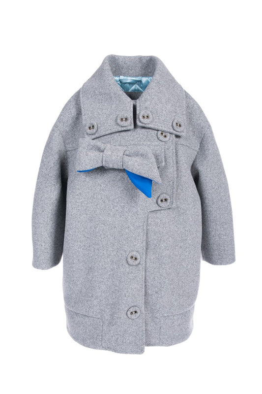 Cappotto in panno con fiocchi