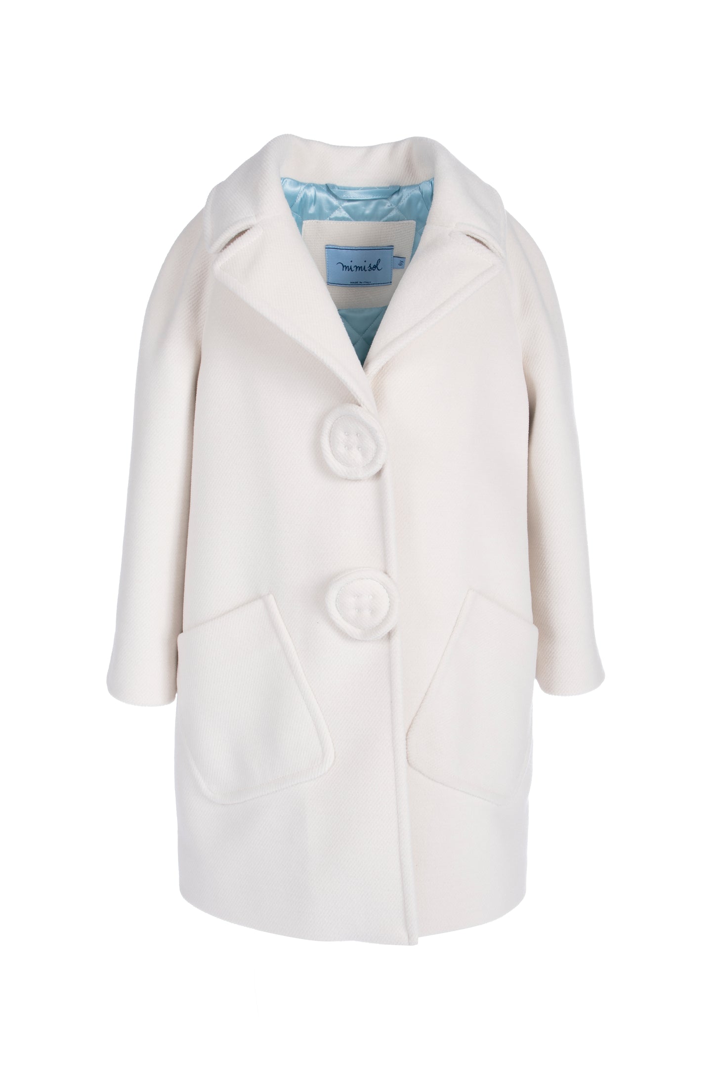 Cappotto panna con maxi bottoni