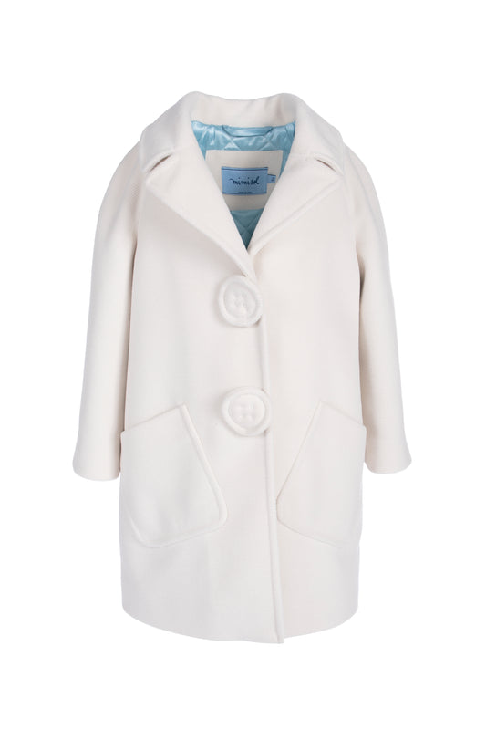 Cappotto panna con maxi bottoni