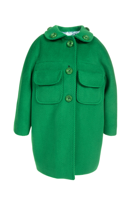Cappotto in panno con bottoni