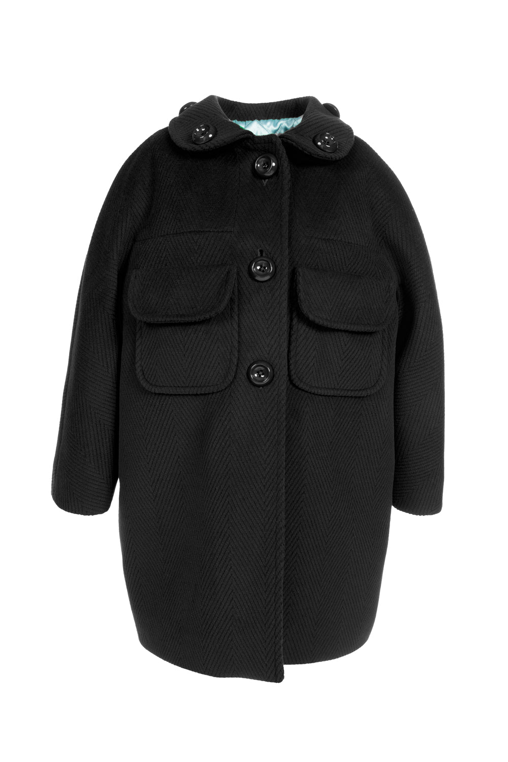 Cappotto in panno con bottoni