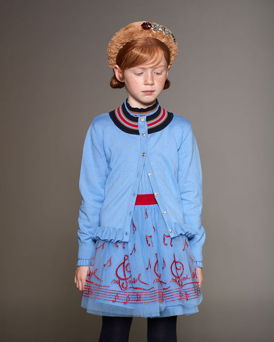 Tulle skirt with lurex embroidery - 6 years old
