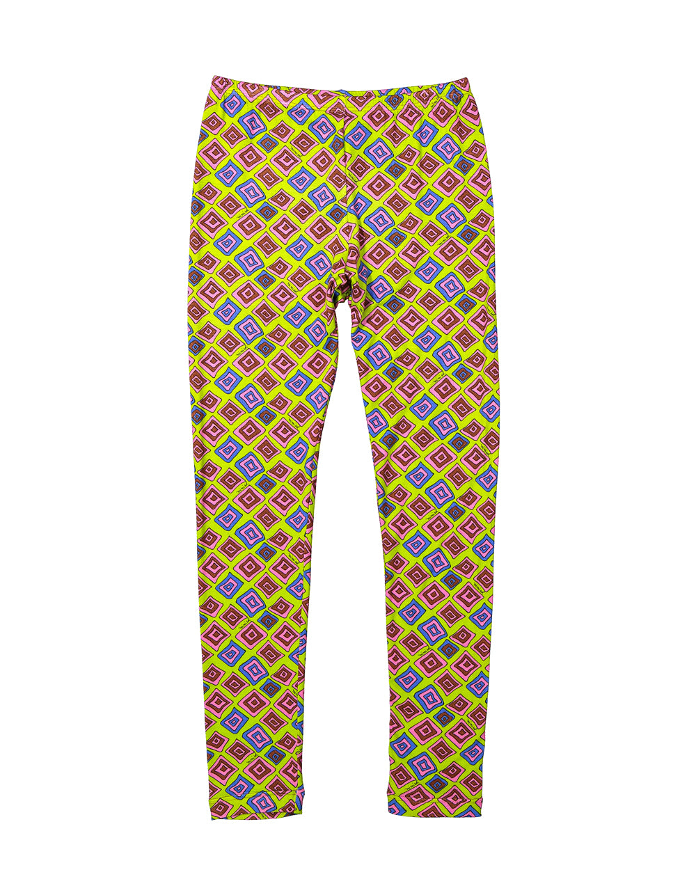 Viscose jersey leggings with diamond print