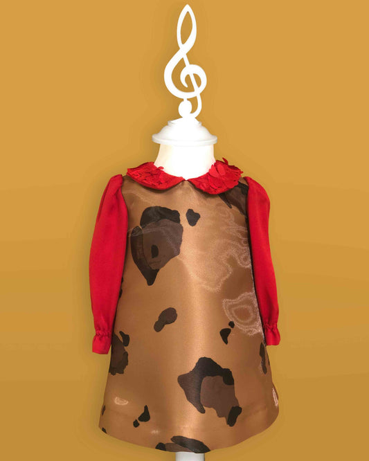 Animal print satin dress