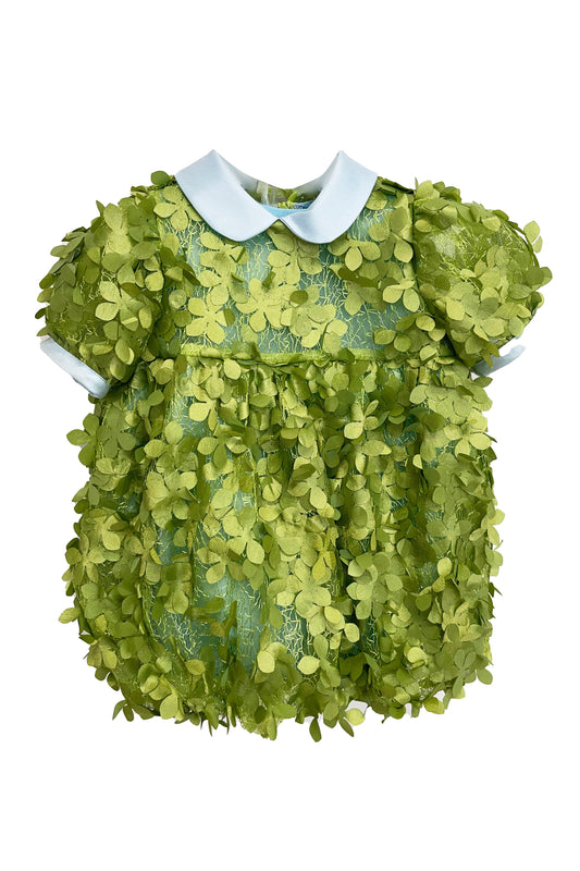 Vestina da neonata con fiori tridimensionali