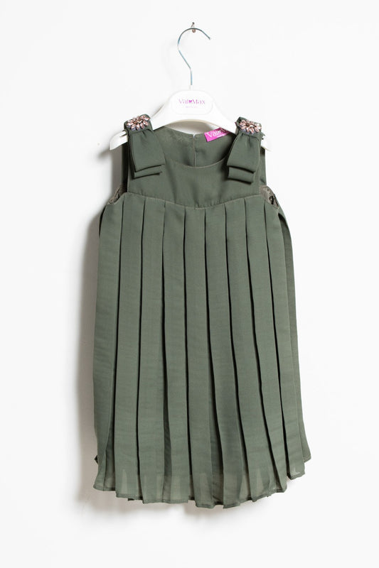 ValMax pleated dress with stones