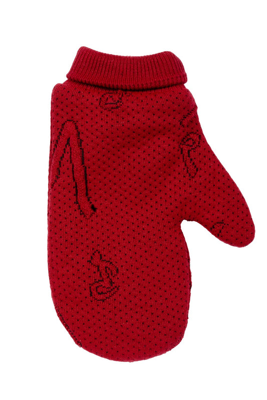Mimisol jacquard gloves with logo