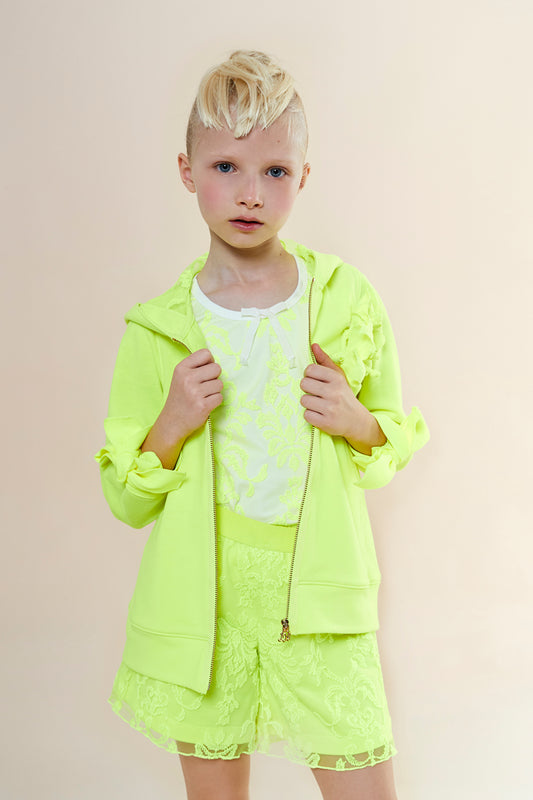 Mimisol shorts in fleece and lace