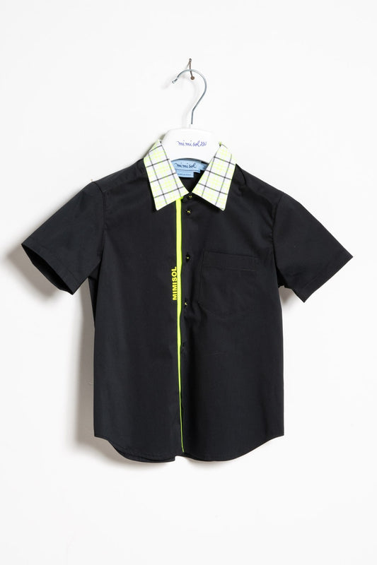 Mimisol shirt with checked collar