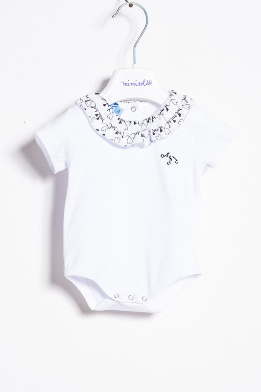 Mimisol bodysuit with printed collar