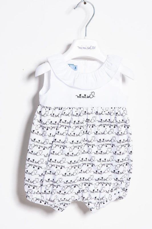Mimisol romper with allover logo
