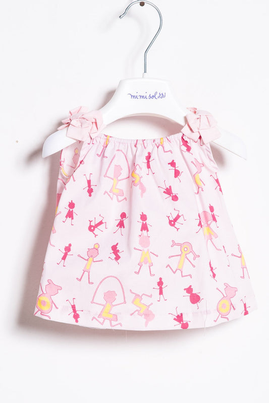 Mimisol top with multicolor pattern