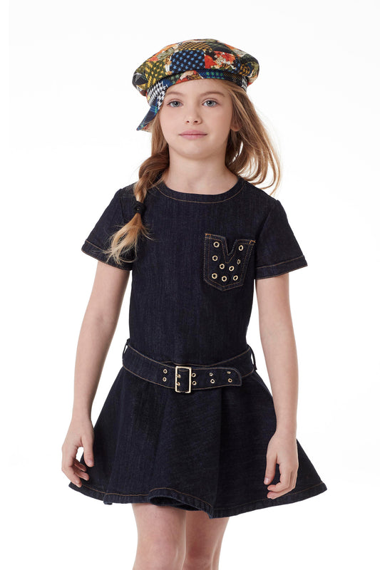 ValMax denim dress with studs