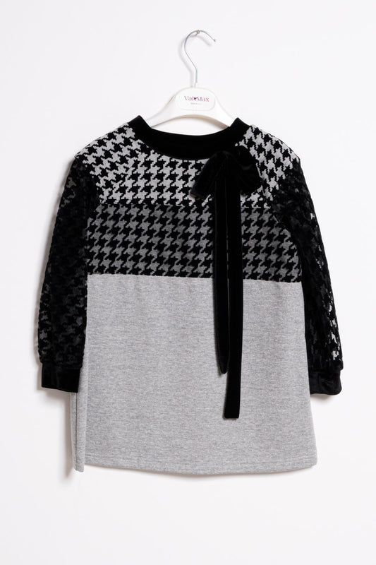 ValMax dress with houndstooth details