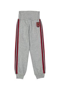 Cotton fleece trousers with side bands