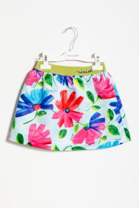 Mimisol floral-satin skirt