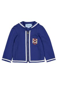 Zip-up sweatshirt in marine style