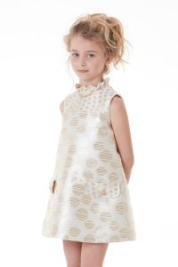 ValMax gold jacquard dress