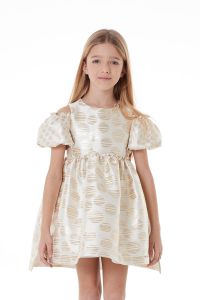 ValMax jacquard dress with golden details